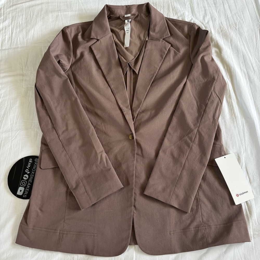 Lululemon Relaxed Fit Twill Blazer TPTC Taupetastic Brown Women’s Size M - Picture 1 of 6